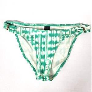 BCBG Teal and White Bikini Bottoms Size Medium